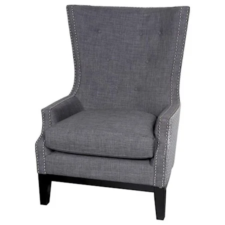 Contemporary Chair with Nailhead Trim Detail